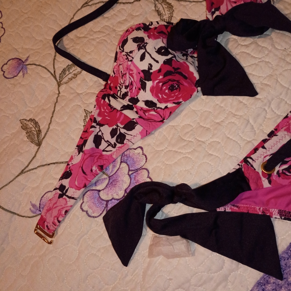 Vintage Y2K Betsey Johnson Bikini Retro Pin Up Party 90s Barbie Girl Country - Picture 2 of 5